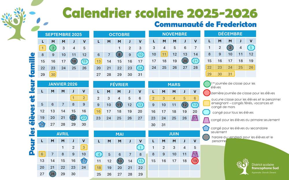 Calendriers scolaires 2025 2026 Fredericton 1 page 001