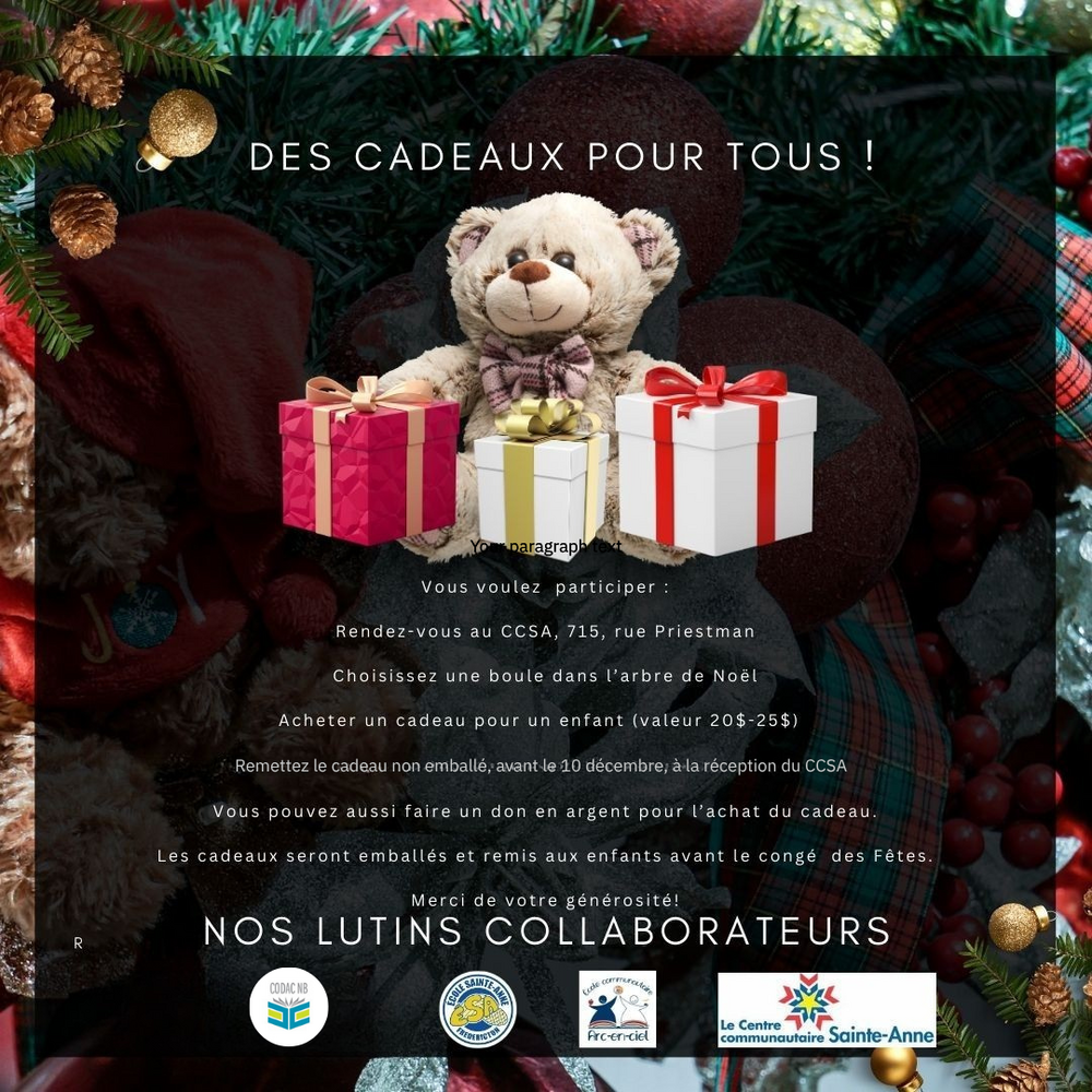 Des cadeaux pour tous 